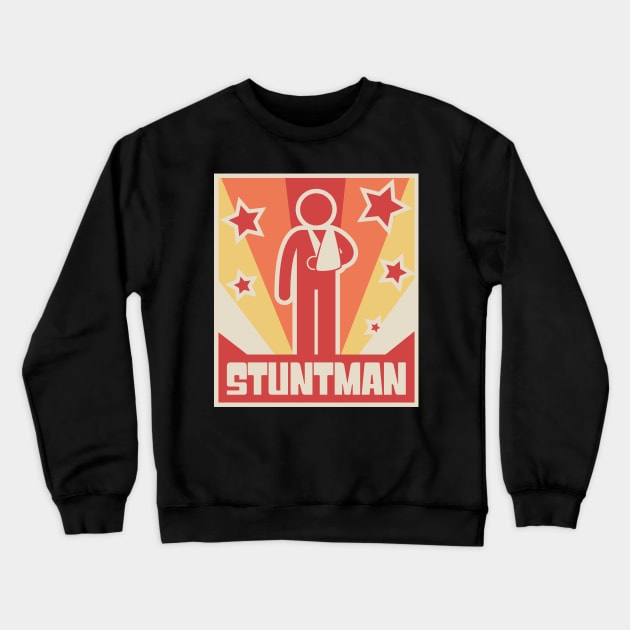 Stuntman Fractured Broken Hand Get Well Gift Crewneck Sweatshirt by MeatMan